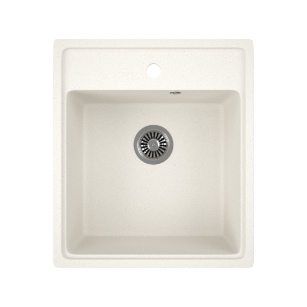 Мойка для кухни BAU Stil Pro 43х49, без выпуска, белый песок