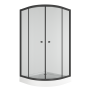 Душевой уголок BAU Dream Hit Black с поддоном 100x100х195, прозрачное закаленное стекло, черный профиль