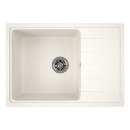 Мойка для кухни с крылом BAU Stil Pro 60х42 без выпуска, белый песок