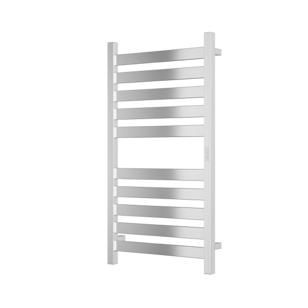 Полотенцесушитель дизайнерский электрический, профильный BAU Elite 50х100, 10 планок, универсальный, нерж. сталь полированная