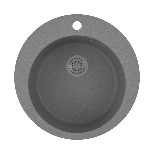 Мойка для кухни BAU Dream Gray stone D 50, выпуск с сифоном в комплекте, серый камень