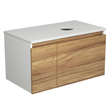 Комплект для ванной, 3 предмета (Тумба подвесная Bau Blackwood 80 + Раковина BAU 51х41, с отв. под см-ль, Смеситель Dream, нерж. сталь)