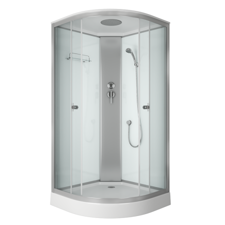 Душевая кабина BAU Dream Hit Black 90x90х215, прозрачное закаленное стекло, белая