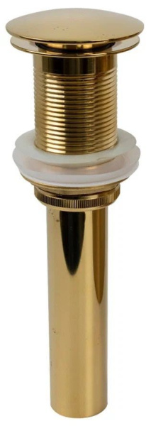 Выпуск для раковины BAU клик-клак, слив click clack, донный клапан, слив-перелив для умывальника, автоматический выпуск для мойки в ванную, золото