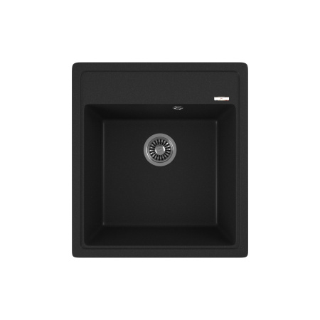 Мойка для кухни врезная кварцевая в комплекте с сифоном BAU Stil Anthracite 46х51, антрацит