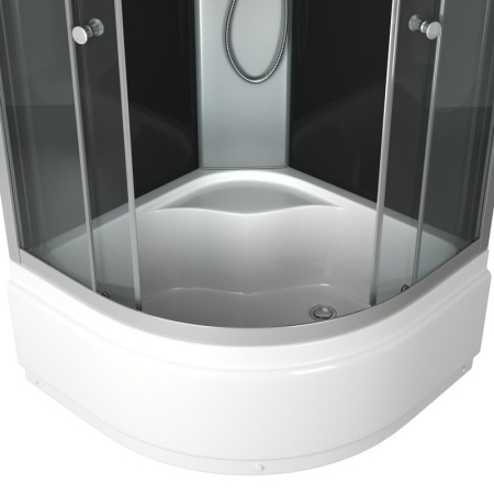 Душевая кабина с высоким поддоном BAU Dream 90x90х215, прозрачное закаленное стекло, белая