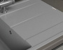 Мойка для кухни врезная кварцевая в комплекте с сифоном BAU Stil Gray silk 78х51, серый шёлк