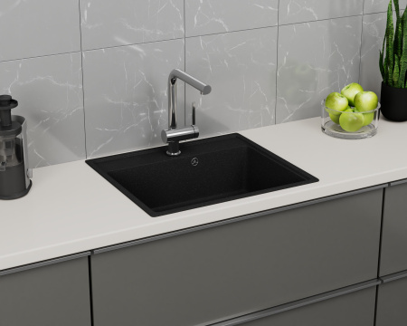 Мойка для кухни BAU Stil Pro 57х50 без выпуска, черный камень