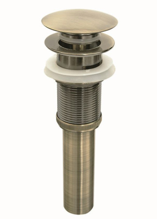 Раковина накладная на столешницу BAU Nimb овальная 50х36, белая, выпуск клик клак, бронза