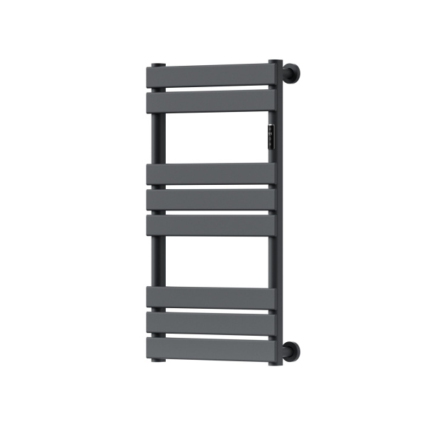 Полотенцесушитель дизайнерский электрический BAU Spectrum Gun Grey 94х50, подключение справа, темно-серый металлик