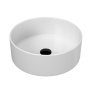 Раковина накладная на столешницу BAU Dream круглая D41, белая, выпуск клик клак, черный