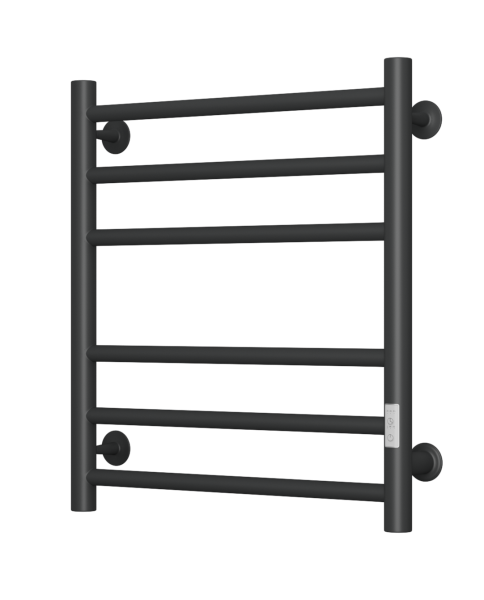 Полотенцесушитель электрический Маргроид BAU В10 50х60, П6 (3+3) с таймером справа, скрытый монтаж черный матовый
