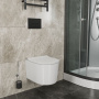 Комплект BAU 6 в 1: инсталляция BAU PRO, унитаз подвесной безободковый Bau Hotel PRO, сиденье быстросъемное микролифт, клавиша Hotel, черный матовый