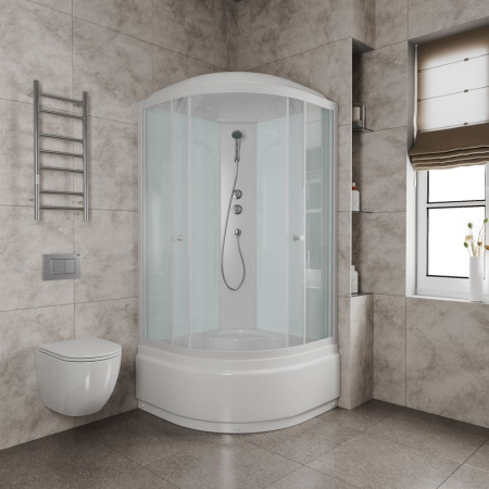 Душевая кабина с высоким поддоном BAU Dream 90x90х215, прозрачное закаленное стекло, черная