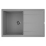 Мойка для кухни врезная кварцевая в комплекте с сифоном BAU Stil Gray silk 78х51, серый шёлк
