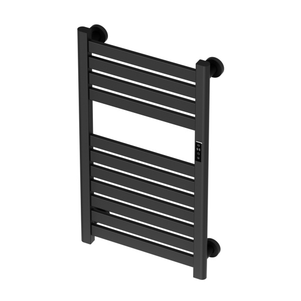 Полотенцесушитель дизайнерский электрический BAU Elite Elegant Black 80х45, подключение справа, черный матовый