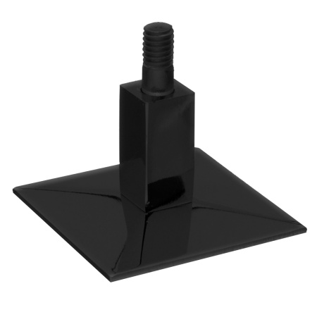 Полотенцесушитель водяной профильный Маргроид BAU В81/10 50х60, 2 вставки 3+3 размер 30*10, вентили 855-404, черный матовый RAL 9005