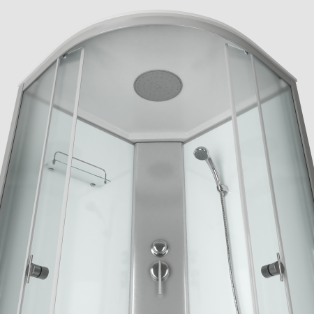 Душевая кабина BAU Dream Hit Black 90x90х215, прозрачное закаленное стекло, белая