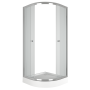 Душевой уголок BAU Dream Hit с поддоном 80x80х195, прозрачное закаленное стекло, хромированный профиль