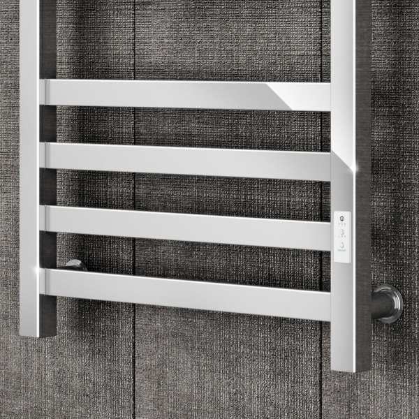 Полотенцесушитель электрический профильный Маргроид BAU В81/10 50х80, 2 вставки 4+4 с таймером справа