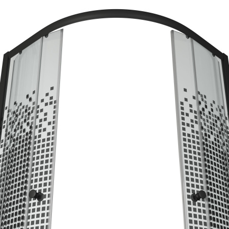 Душевой уголок BAU Dream с поддоном 90x90х195, прозрачное закаленное стекло с черной мозаикой 5 мм, черный матовый профиль