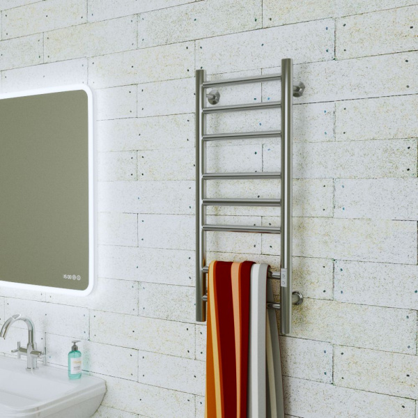 Полотенцесушитель электрический Маргроид BAU В10 30х80, П8 (3+3+2) с таймером справа, скрытый монтаж