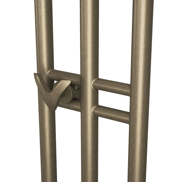 Полотенцесушитель дизайнерский электрический, BAU Stella 25х160, 3 коллектора, 2 крючка, антикварная бронза