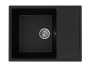 Мойка для кухни с крылом BAU Stil Pro 65х50, без выпуска, черный камень