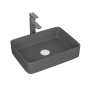 Раковина накладная прямоугольная BAU Hotel Размер 48х37, темно-серая матовая