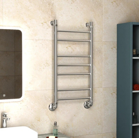 Полотенцесушитель водяной Маргроид BAU В10 80х40, П7 (2+3+2) скрытое/нижнее подключение 40, в комплекте с уголками