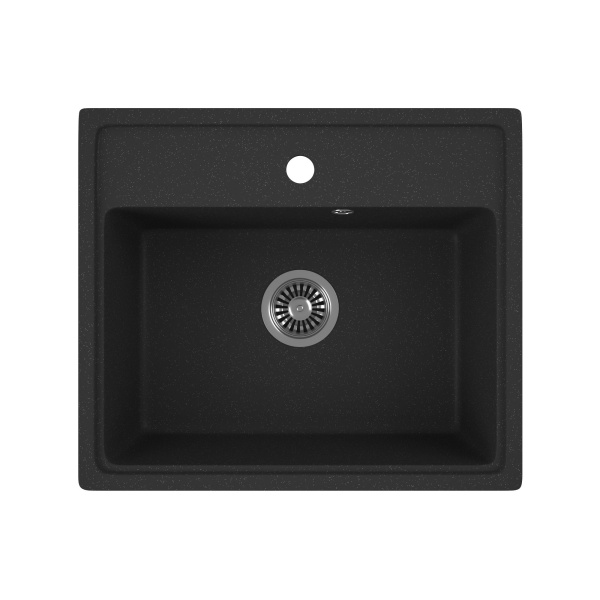 Мойка для кухни BAU Stil Pro 49х42, без выпуска, черный камень