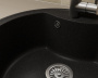 Мойка для кухни BAU Dream Black stone D 51, выпуск с сифоном в комплекте, черный камень