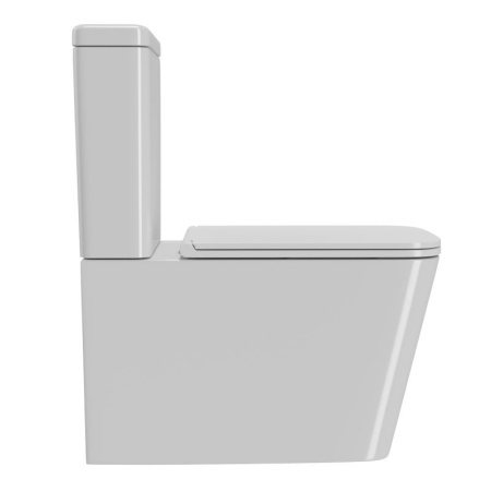 Унитаз напольный безободковый торнадо обратного потока Bau Stil Hurricane-2, усиленное бысросъемное сиденье микролифт