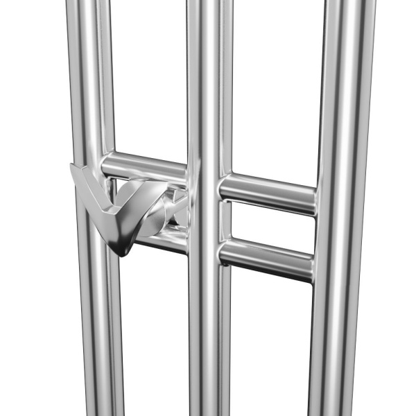 Полотенцесушитель дизайнерский электрический, BAU Stella 25х160, 3 коллектора, 2 крючка, нерж. сталь полированная