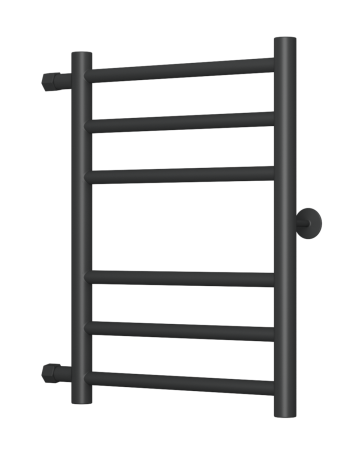 Полотенцесушитель водяной Маргроид BAU В10 40х60, П6 (3+3) боковое подключение 50, черный матовый RAL 9005