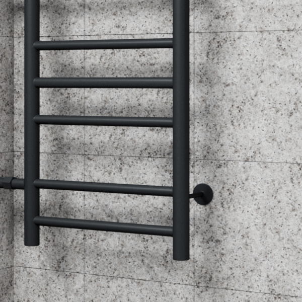 Полотенцесушитель водяной Маргроид BAU В10 50х80, П7 (2+3+2) боковое подключение 50, черный матовый RAL 9005