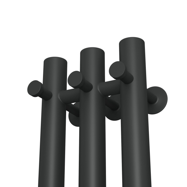 Полотенцесушитель, дизайн-радиатор электрический Маргроид BAU Inaro III 150х12, черный матовый RAL 9005 с таймером