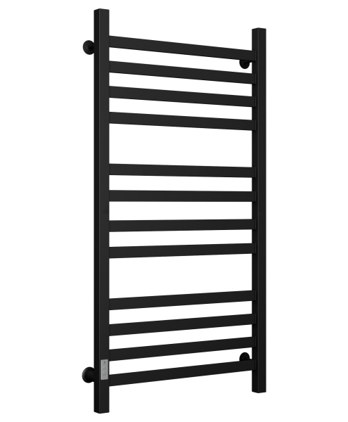 Полотенцесушитель электрический профильный Маргроид BAU В81/10 60х120, 3 вставки 4-4-4, черный матовый RAL 9005 с таймером слева