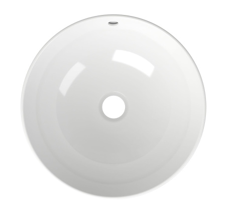 Раковина чаша накладная круглая BAU Dream D41, белая + выпуск клик-клак, хром