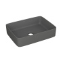 Раковина накладная прямоугольная BAU Hotel Размер 48х37, темно-серая матовая