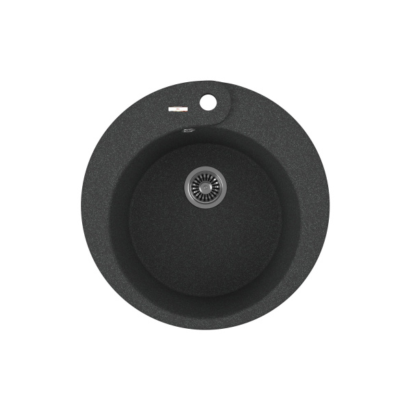 Мойка для кухни врезная кварцевая в комплекте с сифоном BAU Dream Black 51, черный