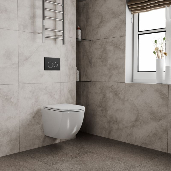 Комплект BAU 6 в 1: инсталляция BAU PRO, унитаз подвесной торнадо Bau Dream Hurricane-2, сиденье дюропласт микролифт, клавиша Dream, черный матовый