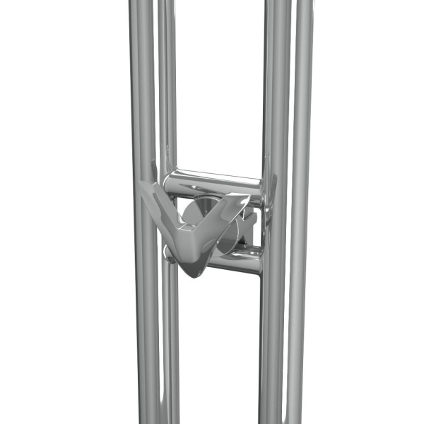 Полотенцесушитель дизайнерский электрический, BAU Stella 10х160, 2 коллектора, 2 крючка, нерж. сталь полированная