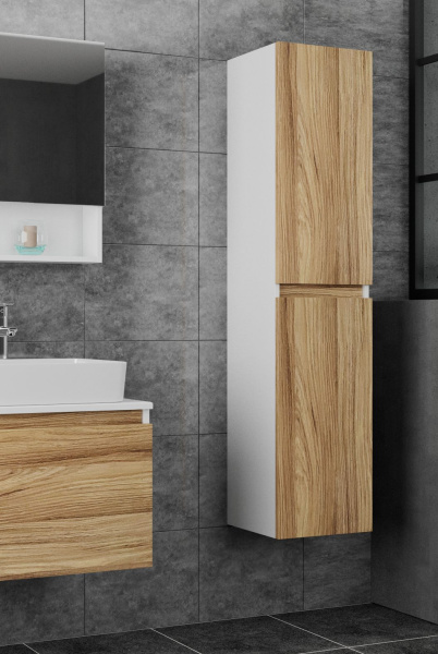 Пенал подвесной Bau Dream Blackwood 35*150, 2 дверцы, универсальный