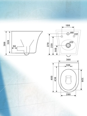 Комплект BAU 6 в 1: инсталляция BAU PRO, унитаз подвесной безободковый Bau Spectrum PRO, быстросъемное сиденье микролифт, кнопка смыва BAU Soul, хром