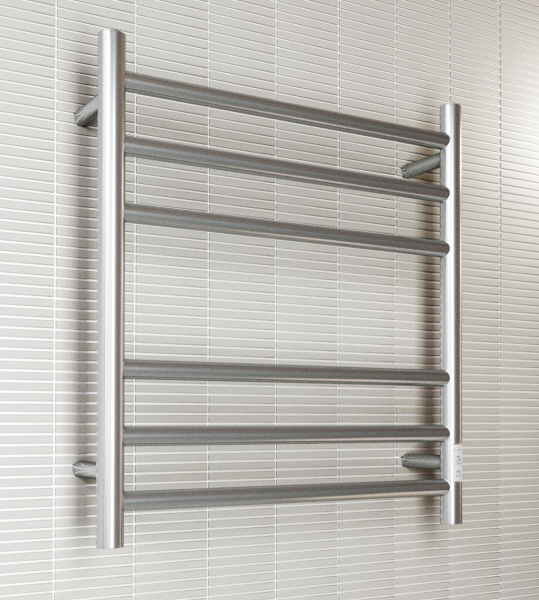 Полотенцесушитель электрический BAU Stil 50х60, 6 планок, универсальный, нерж. сталь полированная