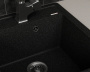 Мойка для кухни врезная кварцевая в комплекте с сифоном BAU Stil Black 46х51, черный