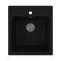 Мойка для кухни BAU Stil Black coal 45х50, выпуск с сифоном в комплекте, черный уголь