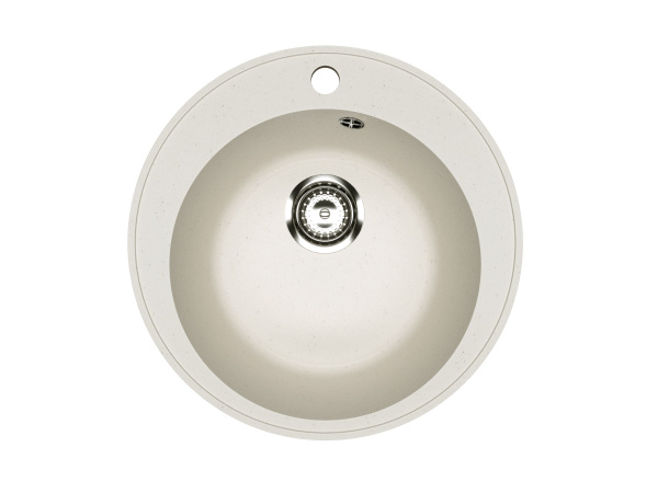 Мойка для кухни BAU Dream Pro D 48, без выпуска, белый песок