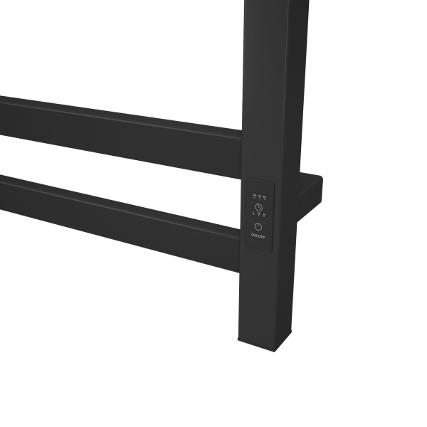 Полотенцесушитель электрический профильный BAU Hotel Veer 50х80, 7 планок, универсальный, черный матовый RAL 9005